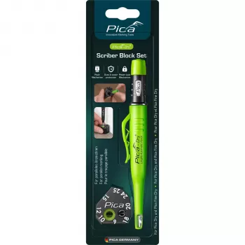 Pica Dry Scriber Block Set - Longlife Automatikstift mit Holster und Minen