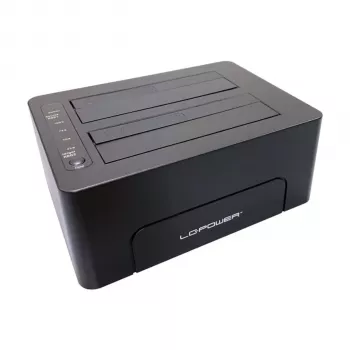 LC-Power LC-DOCK-C-V2 USB-C Docking Station mit HDMI, DisplayPort, VGA, 3x USB-A, USB-C Daten, USB-C PD 100W, Gigabit Ethernet, SD/microSD Kartenleser, 3,5mm Audio, Grau