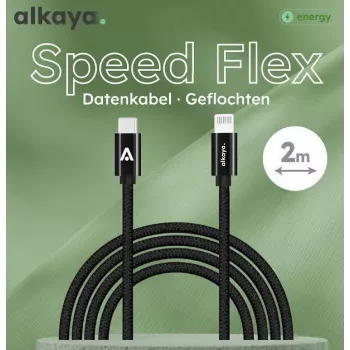 ALKAYA Speed Flex USB-C auf Lightning Kabel 2 m Weiß (CL-60033)