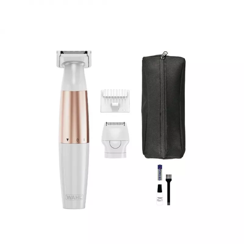 Wahl TRIM and SHAVE 3028668 Bikini-Trimmer, wiederaufladbar, Nass & Trocken, Weiß/Rosa