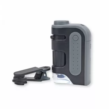 Carson MicroBrite Pro 60x-120x Handmikroskop mit LED-Licht, Schwarz