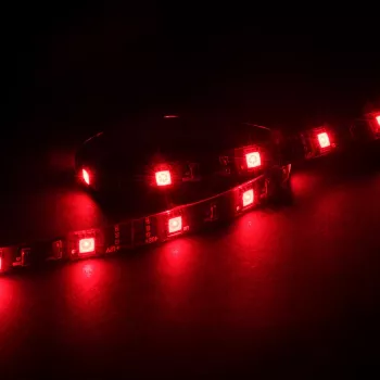 Akasa Vegas M AK-LD05-50RD Red LED Strip für PC-Gehäuse-Innenbeleuchtung, 50 cm, Magnetbefestigung, 4-Pin-Molex