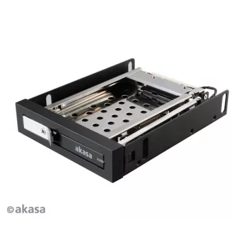 Akasa AK-IEN-08 2,5 Zoll auf 3,5 Zoll Laufwerksschacht-Adapter – SATA III 6 Gbit/s – Kunststoff/Edelstahl – Schwarz