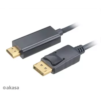 Akasa 4K@60Hz DisplayPort-auf-HDMI-Aktiv-Adapterkabel 1,8 m Schwarz