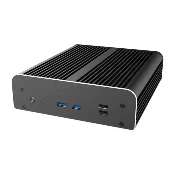 Akasa A-NUC50-M1B Lüfterloses NUC-Gehäuse - Aluminium - Schwarz - UCFF - 2,5-Zoll-Laufwerksschacht