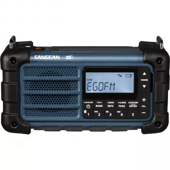 Sangean MMR-99 DAB Blau Notfall-Kurbel-Solarradio mit Bluetooth