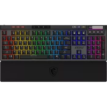 MSI STRIKE PRO W SILENT FR Mechanische Gaming-Tastatur, Tenkeyless, Kailh Low Profile Red Switches, RGB, AZERTY