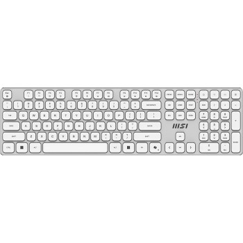 MSI FORGE K210 W Combo White FR - Kabelgebundenes USB-Tastatur- und Maus-Set, französisches AZERTY-Layout, Rainbow-RGB-Hintergrundbeleuchtung, optische Maus mit 6400 DPI