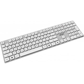 MSI FORGE K210 W Combo White FR - Kabelgebundenes USB-Tastatur- und Maus-Set, französisches AZERTY-Layout, Rainbow-RGB-Hintergrundbeleuchtung, optische Maus mit 6400 DPI