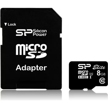 Silicon Power Elite 8GB microSDHC UHS-I Speicherkarte Class 10