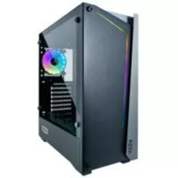 AZZA Apollo 430B-DF2 Gaming Mid Tower ATX Gehäuse, Stahlfront, Schwarz, 1x Digital RGB, Retail