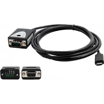 EXSYS USB 2.0 USB-C auf Seriell 1-Port RS-422/485 FTDI Chipset Kabel/Adapter Set