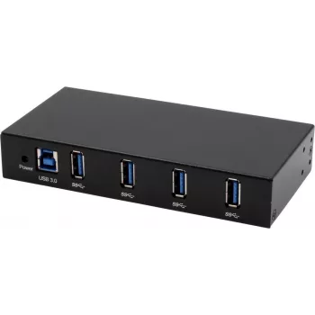 EXSYS EX-11234HMS-2 4 Port USB 3.2 Gen 1 Hub, Din-Rail und Wandmontage, VIA VL817_Q7S Chipsatz