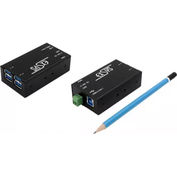 EXSYS EX-1181HMS 4-Port USB 3.2 Gen 1 Hub mit 15kV ESD-Überspannungsschutz, DIN-Schienen-/Wandmontage