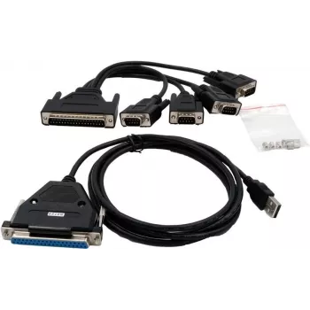 Exsys USB 2.0 auf Serial 4S RS-232 mit Octopus-Steckerkabel - Digital/Daten