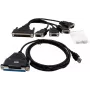 Exsys USB 2.0 auf Serial 4S RS-232 mit Octopus-Steckerkabel - Digital/Daten