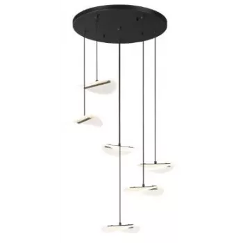 MILALI 44cm Pendelleuchte Matt Schwarz E27