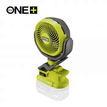 RYOBI ONE+ 18V Akku-Klemmventilator (Nur Werkzeug) - 280 CFM, 360° Drehung