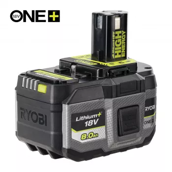 RYOBI ONE+ 18V 8,0 Ah HIGH ENERGY Lithium-Ionen-Akku RB1880T