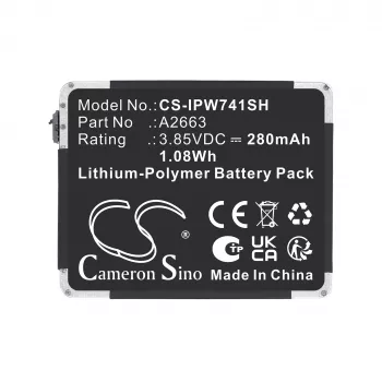 CAMERON SINO Ersatzbatterie Typ A2663 für Apple Watch Series 7 41mm A2473/A2475/A2476 (Cs-ipw741sh)