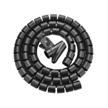 UNITEK Spiralkabel-Organizer, 5m, 22mm Durchmesser, Schwarz
