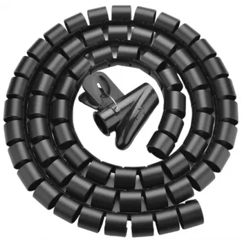 UNITEK Spiralkabel-Organizer, 10 Meter, 22 mm Durchmesser, Schwarz