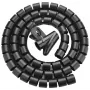 UNITEK Spiralkabel-Organizer, 10 Meter, 22 mm Durchmesser, Schwarz