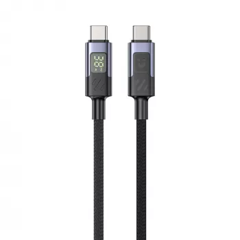 UNITEK USB-C auf USB-C Kabel 60W PD 480Mbps mit LED-Anzeige 3m geflochten Schwarz