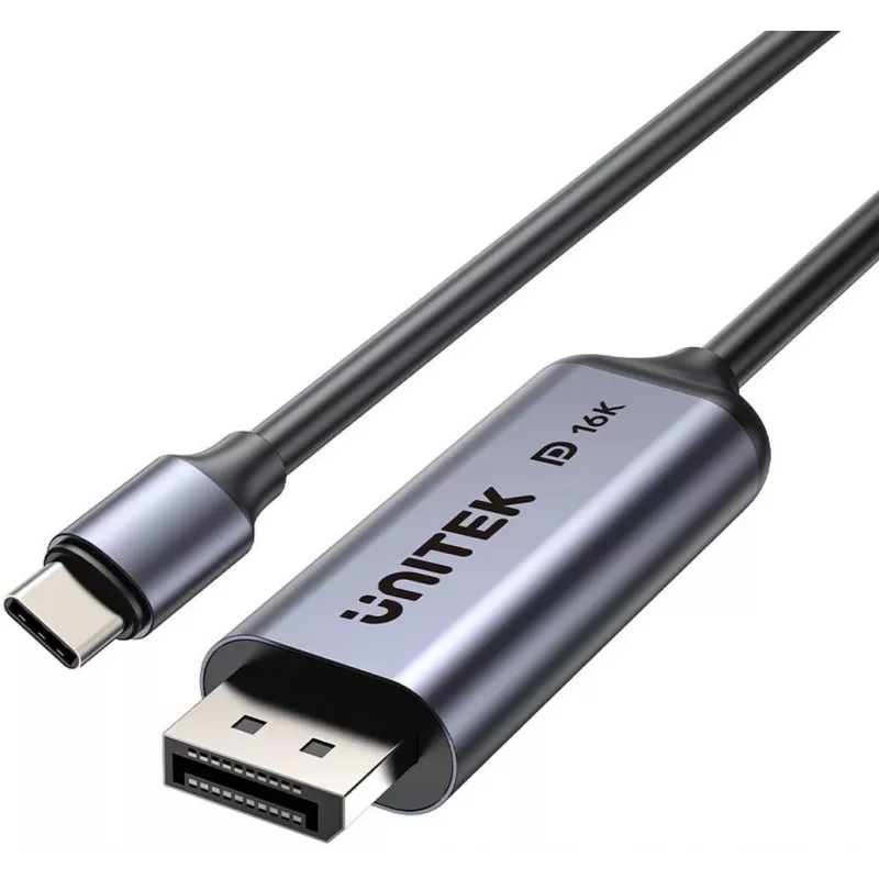 UNITEK Bidirektionales USB-C auf DisplayPort Kabel 16K 80Gbps HDR 1,8m