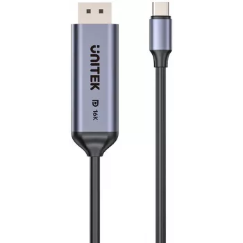 UNITEK Bidirektionales USB-C auf DisplayPort Kabel 16K 80Gbps HDR 1,8m