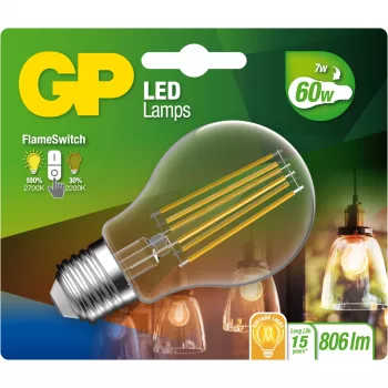 GP Lighting LED FlameSwitch E27 7W (60W) 806 lm Warmweiß/Flammeneffekt