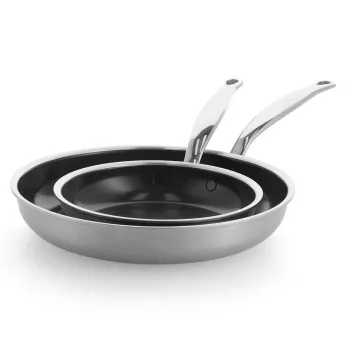 GreenPan Premiere Bratpfannen-Set 2-teilig, 20+28 cm Edelstahl