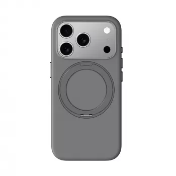 AMAZINGTHING Cloudie Case für iPhone 17 Pro mit Kickstand - Grau
