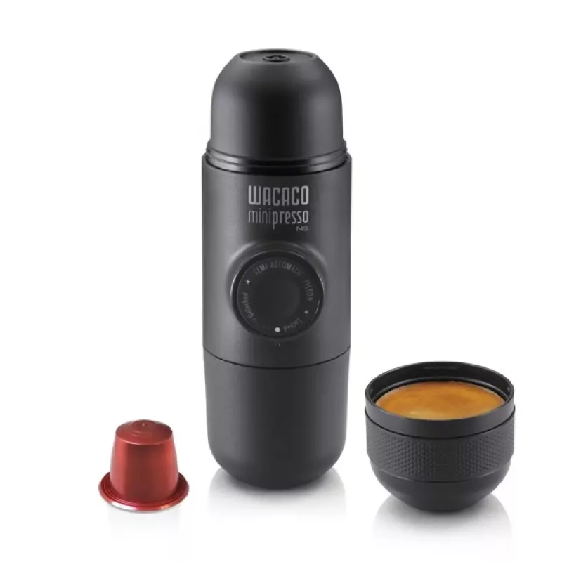 WACACO Minipresso NS Tragbare Espressomaschine für Nespresso-Kapseln, Schwarz