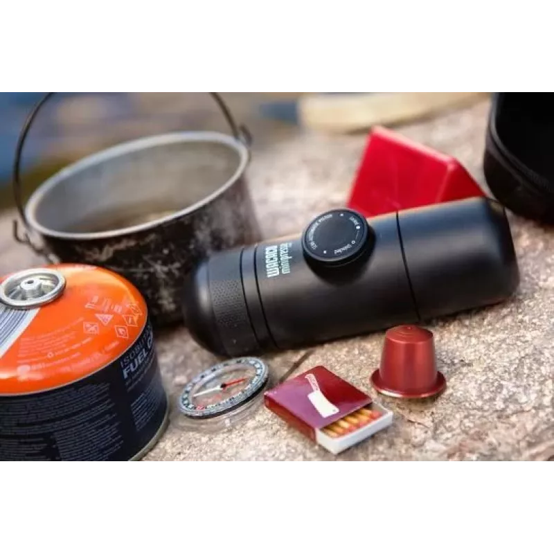 WACACO Minipresso NS Tragbare Espressomaschine für Nespresso-Kapseln, Schwarz