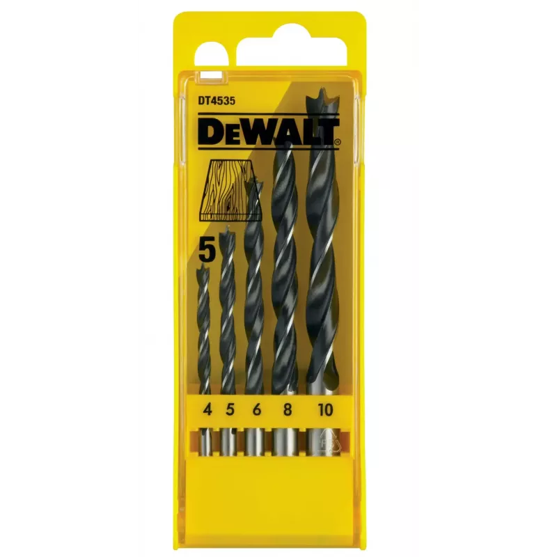 DEWALT DT4535 Brad Point Bohrer-Set 5-teilig 4-10mm