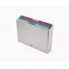 Joseph Joseph Folio Steel L Schneidebrett-Set, 4 Bretter, Silber