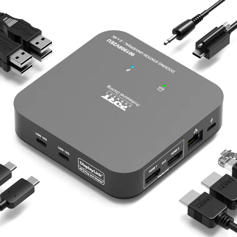 PORT Designs Universal Docking Station - 2 x 4K 2 HDMI mit Netzteil - EU