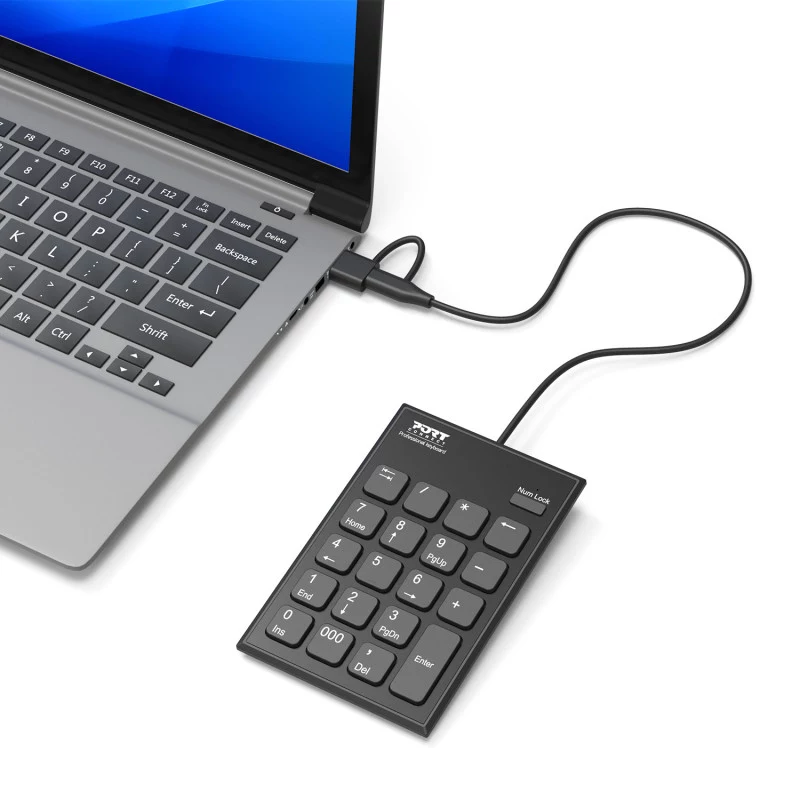 PORT Designs PORT Connect Numeric Keypad USB-C Schwarz