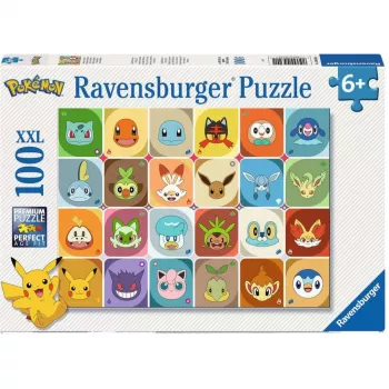 RAVENSBURGER Kinderpuzzle Pokémon Faces (100 Teile)