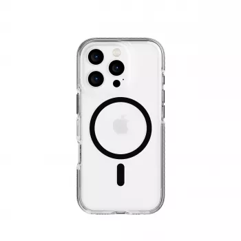 Tech21 EvoCrystal MagSafe Case für iPhone 16 Pro Schwarz – Klarer Schutz 15x Militärstandard 4,9 m Sturz