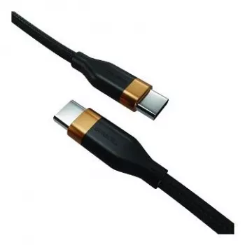 2-Power 1m USB-C auf USB-C 60W Lade- und Daten-Sync-Kabel Schwarz