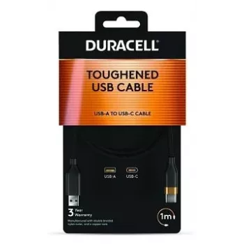 2-Power 1m USB-A auf USB-C Kabel - Schwarz