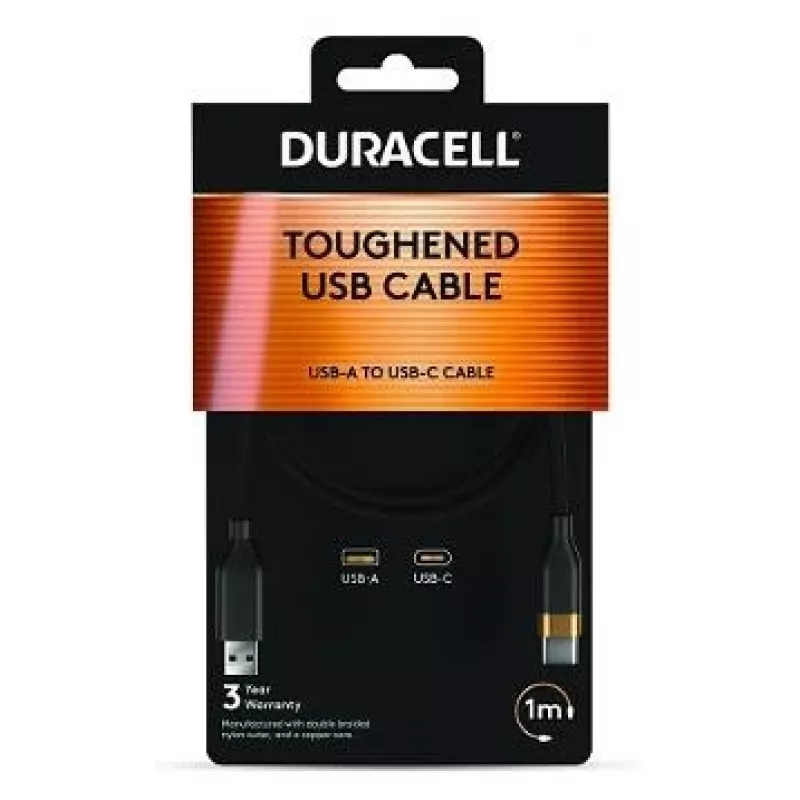 2-Power 1m USB-A auf USB-C Kabel - Schwarz