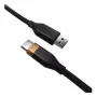 2-POWER 2m USB-A auf USB-C 60W Lade- und Datenkabel - Schwarz