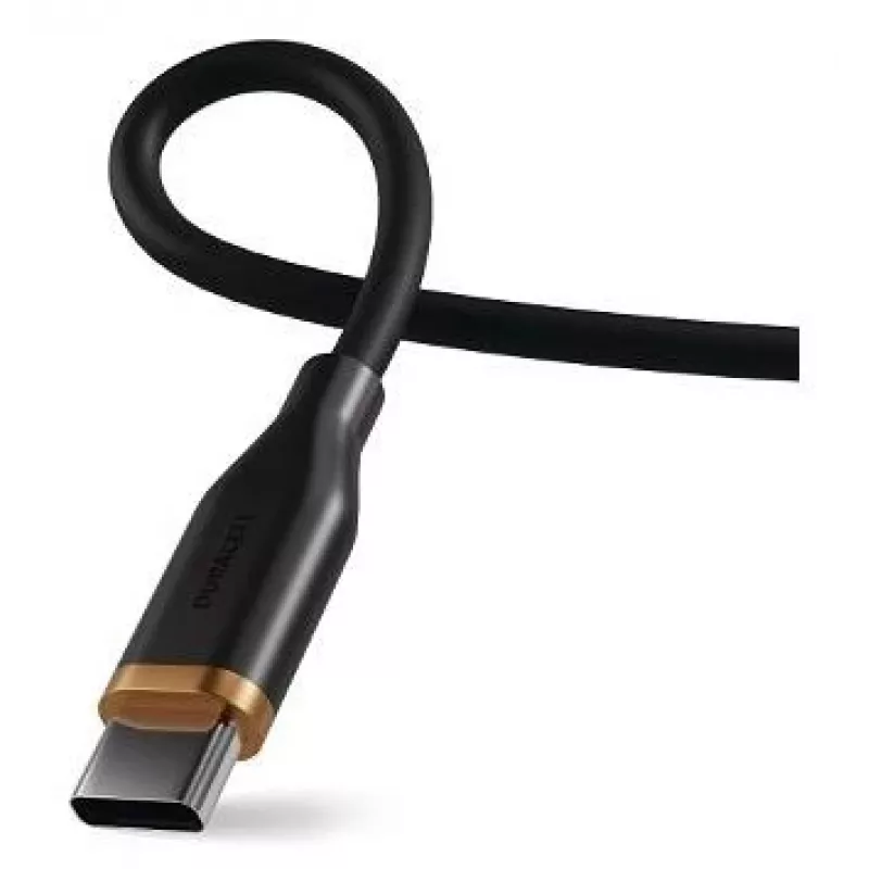 2-Power 2m USB-C auf USB-C 100W Silikonkabel Schwarz