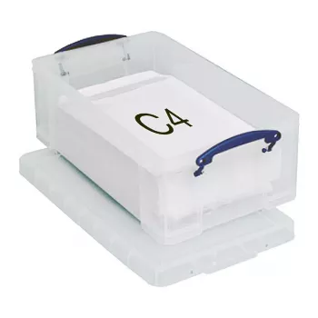 Really Useful Boxes 12C Aufbewahrungsbox - 12 Liter - Transparent - Rechteckig - Polypropylen - Clipdeckel