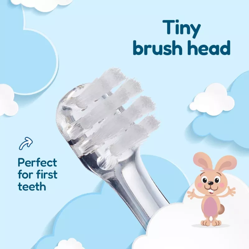 Brush-Baby BabySonic Ersatzbürstenköpfe 0-18 Monate 2er-Pack Weiß