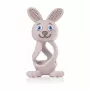 BRUSH BABY Bobbie Bunny Beißring Baby Beißspielzeug Cappuccino Grau