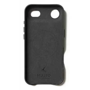 Mujjo Lederhülle für iPhone 15 Pro Max mit MagSafe (Schwarz)